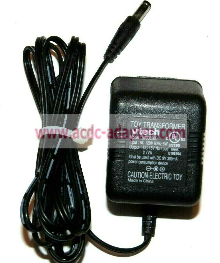 New VTECH U093030D DC 15V 2.7VA 9V 300mA AC Adapter Power Supply Toy Transformer New VTECH U093030D DC 15V 2.7VA 9V 300mA AC Adapter Power Supply Toy Transformer